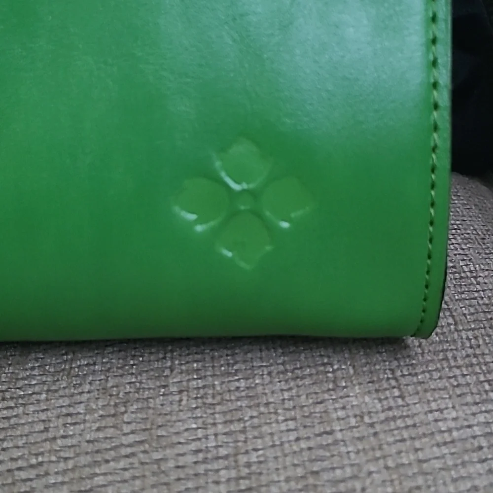 PATRICIA NASH ROSINA FOLIAGE GREEN GENUINE LEATHER SATCHEL